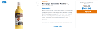Rompope Coronado Vainilla 1L por $93 | Chedraui