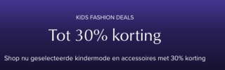 30% korting op geselecteerde kindermode en accessoires bij de bijenkorf