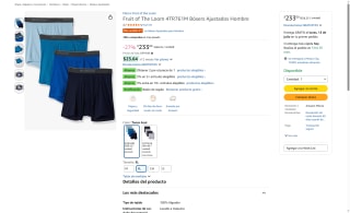 Bóxers Ajustados Fruit of the Loom 4p por $117 | Oferta Amazon