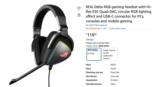 ROG Delta RGB gaming headset voor €119 bij Amazon