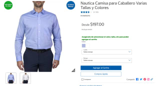 Camisa Regular Fit Blanco/Azul por $197 | Oferta Costco