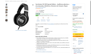 Audífonos Sennheiser HD 599 por $2,328 | Oferta Amazon
