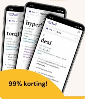 99% korting op Dikke Van Dale Online