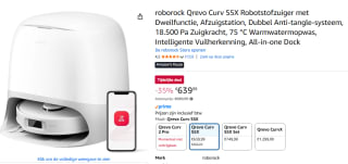 Roborock Qrevo Curv robotstofzuiger voor €639,99 bij Amazon