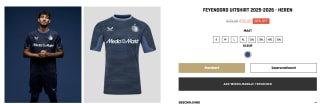FEYENOORD UITSHIRT 2025-2026 - HEREN voor 45 euro met de code