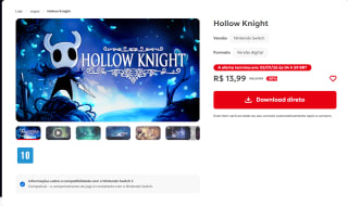 Hollow Knight por $45 | Nintendo Brasil
