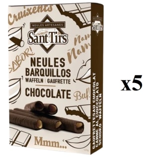 5 Paquetes de Barquillos Neula Artesana Chocolate Bocas 120 grs Saint Tirs por 14.95€