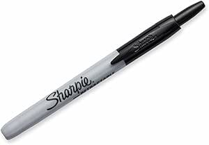 12 rotuladores Sharpie permanentes retráctil punta fina color negro por 8.23€
