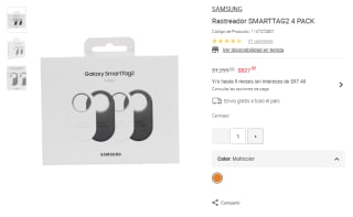 Samsung Galaxy SmartTag2 4U por $828 | Oferta Liverpool