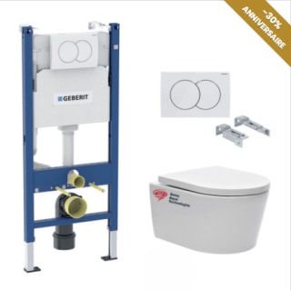 Pack WC suspendu complet Geberit et WC Swiss Aqua Technologies Brev à 279,93€