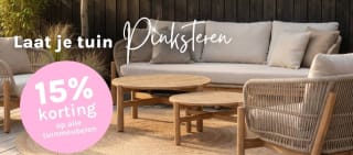 15% korting op alle tuinmeubelen bij Tuinmeubel Wereld