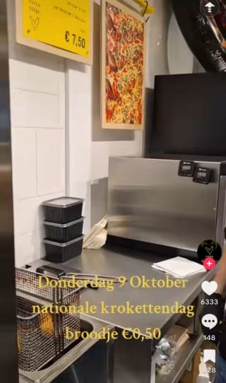 Broodje Kip Kroket voor €0.50 bij Kippie