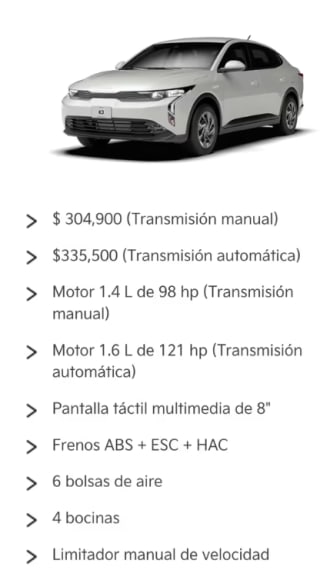 Kia 2027 K3 TM L Sedán con 0% Comisión por Apertura