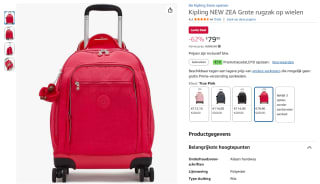 Kipling NEW ZEA rugzak op wielen voor €69,90 met Amazon NL code
