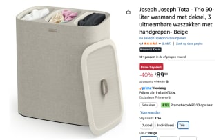 Joseph Joseph Tota - Trio 90-liter wasmand voor €79,99 dmv code bij Amazon