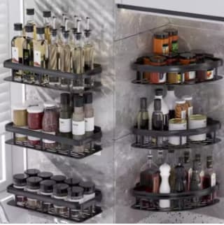 Estante de almacenamiento p/baño (sin taladro) $912 Disponible en AliExpress, Chile
