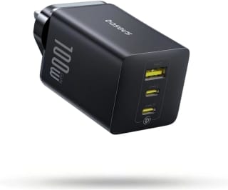 Baseus 100W USB C Charger Plug, 3-Port, 2 USB C, 1 USB A, Compact PPS Wall Charger,