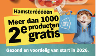 Hamsteren bij Albert Heijn met heel veel producten de 2de gratis