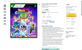 Dragon Ball: Sparking! ZERO por $599 | Oferta Amazon