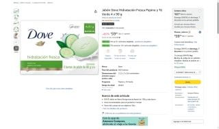 Jabón Dove Pepino Té Verde por $59 | Oferta Amazon