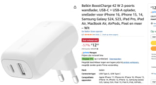 Belkin Boost Charge 42w-30w Wall Charger Wit voor €12,99 bij Amazon