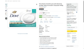 Dove Neutro Sensitive 4x90g por $59 | Oferta Amazon