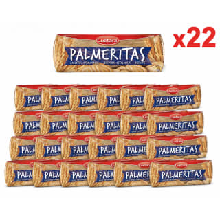 Cuetara Palmeritas Galletas Hojaldradas 165 g x 22 por 19.99€