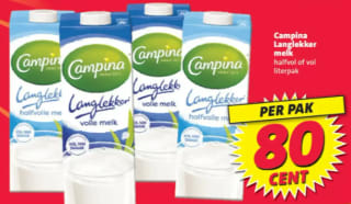 Campina Lang Lekker Melk voor €0,80
