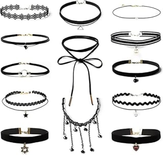 Gargantilla 13 Piezas Negro Terciopelo por $246 | Amazon