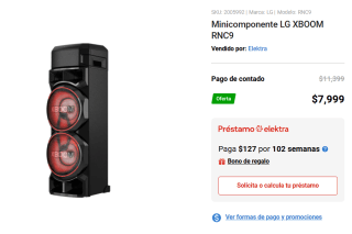 Minicomponente LG XBOOM RNC9 por $7,999