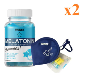 2 x Weider Melatonin Gummies 120 uds Sabor Arándano Sin Azúcar con Vitamina B6 13.98€