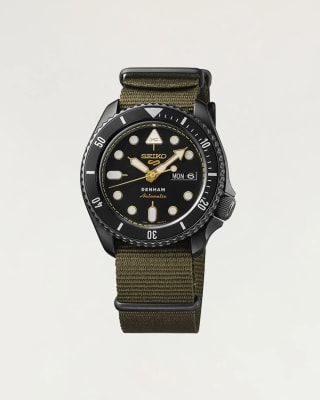 Seiko x DENHAM Field Watch Green voor €202,50 dmv code bij Denham