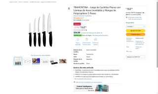 Set Cuchillos Tramontina Plenus 5 pzs por $162 | Amazon