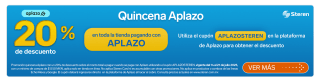 Cupón Steren: 20% de descuento con Aplazo