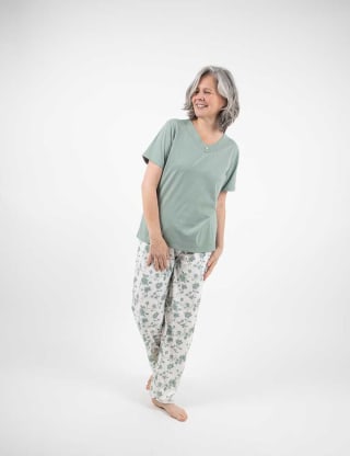 Pijama Algodón Manga Corta Mujer Portman Club por $5.000