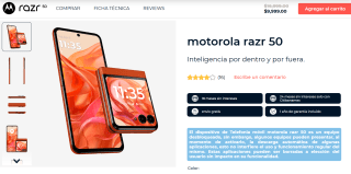 Motorola Moto RAZR 50 512GB por $7,224 | Banamex