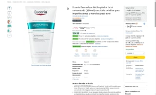 Eucerin DermoPure Gel Limpiador Facial por $147 | Oferta Amazon