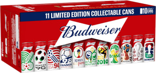 Budweiser, Cerveza Lager Edición Limitada, Pack 10 Latas x 44cl por 8.53€