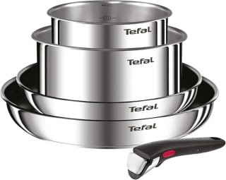 Tefal Ingenio Emotion Juego 2 Sartenes 24/28 cm + 2 Cazos 16/20 cm + Mango extraible