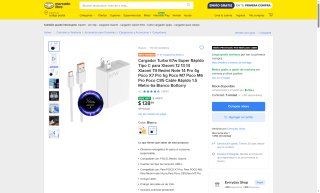 Cargador Turbo 67w por $139 | Oferta Mercado Libre