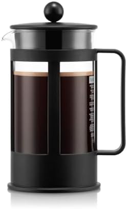 odum Kenya French Press Coffee Maker, 1L / 8 Cup Cafetière w/Heat-Resistant Borosilic