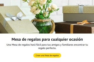 Mesa de regalos personalizada en Amazon: hasta 3 regalos gratis