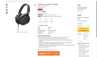 Audífonos Sennheiser HD 400S por $869 | Oferta Amazon