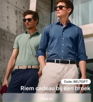 Gratis riem bij aankoop van een lange broek bij Girav