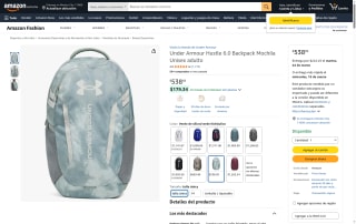 Mochila Under Armour Hustle 6.0 Rojo por $538 | Amazon