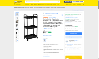 Carrito Auxiliar 3 Niveles por $127 | Oferta Mercado Libre