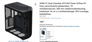 APNX V1, Midi-Tower, ATX, Zwart voor €44,90 bij Amazon