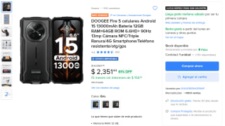 Doogee Fire 5 64GB por $2,351 | Mercado Libre