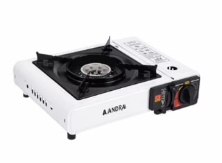 Cocina gas portátil de 1 fogón encendido eléctrico con cartuchos o bombona por 11.95€