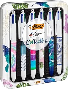 6 bolígrafos BIC 4 Colores Decors Collection Series Botanical y Tie Dye por 7.50€
